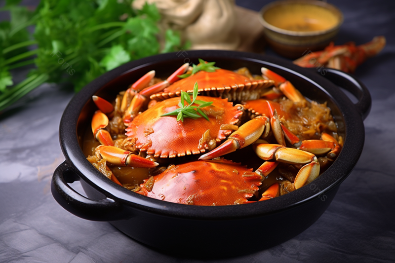 蟹肉煲砂锅美味佳肴美食背景图,高清,摄影图,摄影图片,图片大全,摄影图免费下载